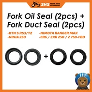 Fork Oil Seal (2pcs) + Duct Seal (2pcs) KTN S RS3/T2 / NINJA 250 / NIMOTA RANGER MAX / ER6 / ZXR 250