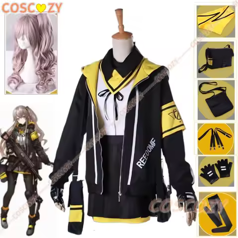 Hot Game Girls Frontline Cosplay UMP45 Cosplay Costume Wig Bags Party Daily Uniform Cosplay Costume