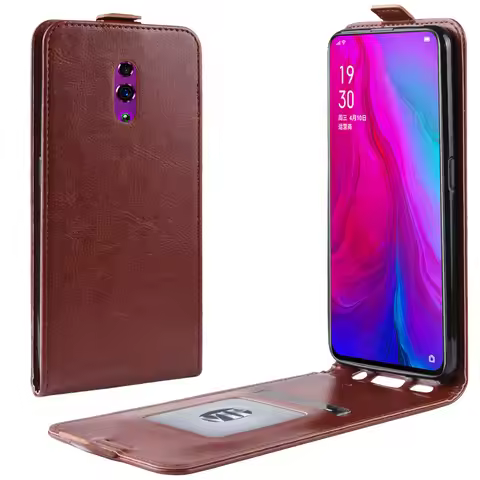 OPPOReno Case for OPPO Reno (6.40in) Cover Down Open Style Flip Leather Cases Card Slot Black PCAT00