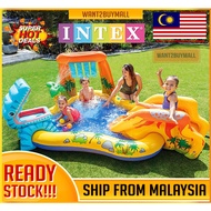 🇲🇾 🏆 INTEX 57444 Children Pool Play Center / Dinosaur Volcano Swimming Pool (2.49m x 1.91m x 1.09m) 