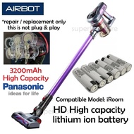 airbot cv100 wireless cordless vacuum cleaner lithium high capacity battery replacement 3200mAh baiki tukar upgrade new