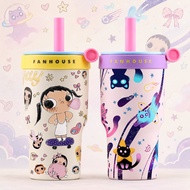 [SVIP] Wings thermos cup 620ml with Glass core, Fan House thermos cup 6-8h 2 layers, free random Sti