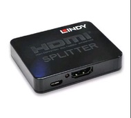 近全新無盒 LINDY 林帝 迷你型HDMI1.4 10.2G 一進二出分配器 (38157)轉接器