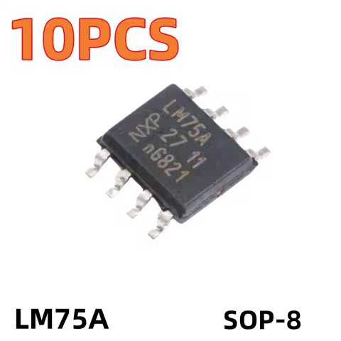 10PCS LM75 LM75A LM75AD SMT SOP8 temperature sensor chip brand-new