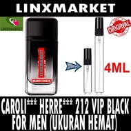 ORIGINAL CH 212 VIP BLACK MEN (EDP) - UKURAN HEMAT - - 4ML