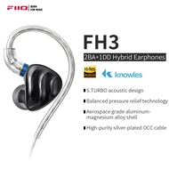 FiiO FH3 2BA+1DD Knowles Beryllium-plated Dynamic Hybrid Driver In-ear Earphone IEM S.TURBO Acoustic