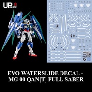 READY STOCK EVO Waterslide Decal - MG 1/100 Gundam GNT-0000 00 Qan[T] Full Saber 00 QanT (Fluorescen