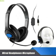 BUCKS Wired Gaming Headset, with Microphone Deep Bass Music Headphones, Portable Over Ear Stereo 3.5