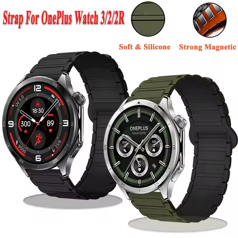 22mm Silicone Band Compatible with Oneplus Watch 3/2/2R Men Women Magnetic Clasp Replacement Wristba
