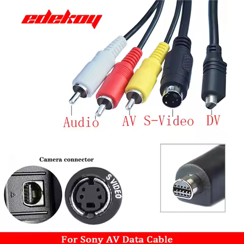 For Sony Camer VMC-30FS AV Cable 10-Pin DV Connector to 3RCA S-Video Sony DCR Handycam Camcorder Dig