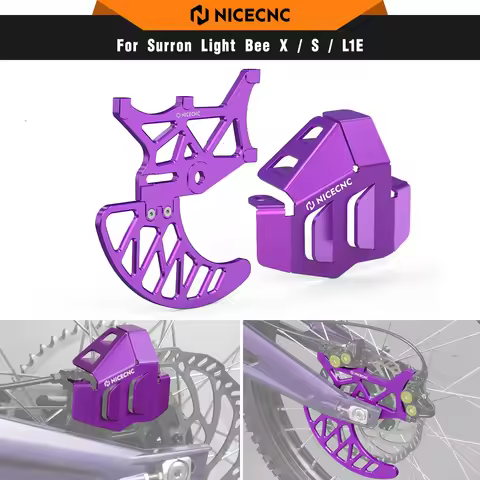 NICECNC For Surron Light Bee X S L1E Electric Dirt Bike Aluminum Rear Brake Disc Guard Brake Caliper