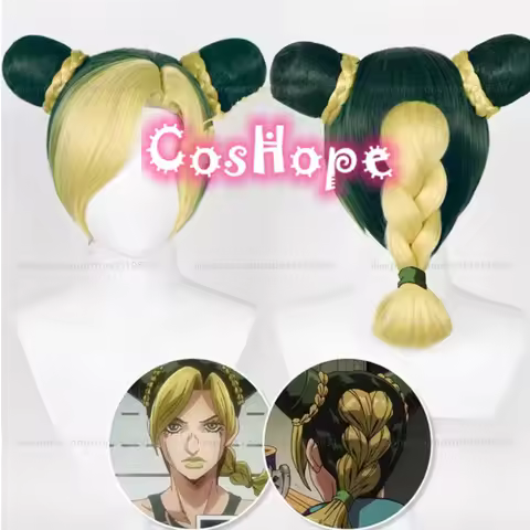Jolyne Cujoh Kujo Cosplay Wig Dark Blue Green Wig Cosplay Anime Cosplay Heat Resistant Synthetic Wig
