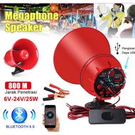 Megaphone Bluetooth U Disk Recording Alert 5W - COD TOA MEGAPHONE SEDANG Menggunakan USB Dan Memori