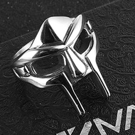 2Pcs Doom Mask Gladiator Style Ring  Metal Silver Stainless Size 7-14 MF Jewelry for Male Party Best