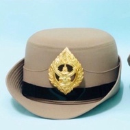 หมวกข้าราชการ ตราครุฑ หมวกหม้อตาล สีกากี/สีขาว ชาย/หญิง