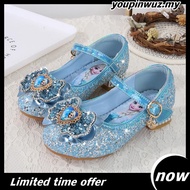 Kids Girl Shoes Frozen Elsa Shoes Crystal  Princess Sandals High Heels Soft Bottom Children Party Sh