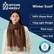 Hitchie A077 Winter Scarf Wool Neck Cashmere Men Women Shawl Autumn Spring Selendang Bahu Sulam Pere