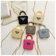 Woven Small Bag Female Diagonal Cross-Border Female Cross-Border New Style Bag One-Shoulder Lipstick