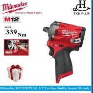 🍒milwaukee🍒 spanar box tool set Milwaukee M12 FIWF12-0 1/2' Cordless Stubby Impact Wrench ( bare tool )