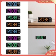 [Lovoski2] Digital Wall Clock Wall Clock Brightness Adjustable LED Wall Clock