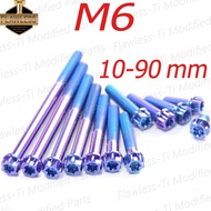 FLAWLESSTI M6X10-90 mm Gr5 Titanium CNC Bolts Crankcase Brake Pump Bolt For Xmax 300 Nmax V1 V2 PCX 