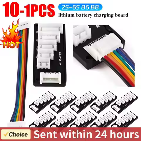 1-10PCS 1S/2S/3S/4S/5S/6S Lipo Battery Balance Charger Cable Lithium Battery Balanced Charger Expans