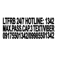 ✅ ▦ ✓ LTFRB 24/7 HOTLINE STICKER set