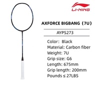 【YUNimko】 Li Ning AXFORCE BIGBANG(7U)Black/White Badminton rackets all carbon super light offensive