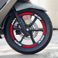 [2 Sets] For Honda XRM 125 Motorcycle Sticker 17 Inch Wheel Rims Reflective Waterproof and Sunscreen Decorative Sticker Accessories
