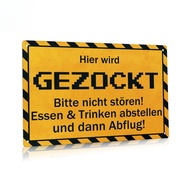 Gamer Warning: Retro Wooden/acrylic Sign, Do Not Disturb, Leave Food and Drinks and Leave, Beware of