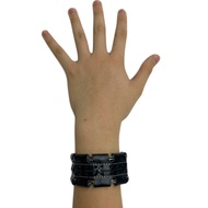 SD-005 PU Leather wristband Warrior Express Delivery Available Grab