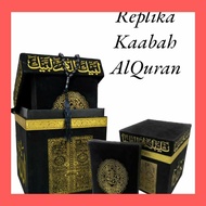 SET REPLIKA KAABAH BOX ALQURAN BALDU REXINE GOLD HANTARAN DOORGIFT EXCLUSIVE