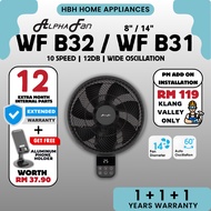 【FREE GIFT🔥】ALPHA WF B31/8-AC | WF B32/14-DC MOTTO WALL FAN | DC Motor | AC Motor |   Timer Off