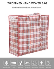 ONE - 大型防水三色編織袋 加厚儲物袋 行李收納袋 搬家袋 洗衣袋 紅白藍袋 RED