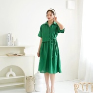 Midi Dress Natal Imlek Baju Bumil Busui Fit To Xl