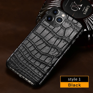 【A LIKE】 100% Natural Crocodile Leather Phone Case for iPhone 17 16 15 14 Pro Max Air 17Pro ProMax 1
