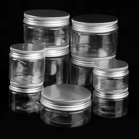 1pcs Clear Plastic Jar And Lids Empty Cosmetic Containers Makeup Box Travel Bottle 30ml 50ml 60ml 80