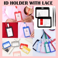 ID Card Holder with Lace 1Pc Two sided Transparent Protective Sleeve Waterproof Card Protector Vacci