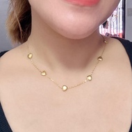 18k Stationary Heart Necklace Premium Stainless 16-18" size