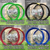 NVX 155 / AEROX 155 TAKASAGO EXCEL ASIA ALLOY RIM 1.4 / 1.6 X 17 100%ORIGINEL (COMPLATE SET) RIM ALL