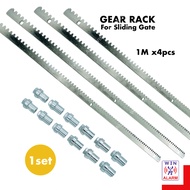 4PCS GEAR RACK 1METER  ( 1SET )FOR SLIDING GATE AUTOGATE (GALVANIZED IRON) /  autogate system