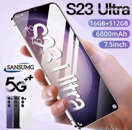 【สินค้าแนะนำ】ส่งฟรี สมาทโฟนรุ่น S23 Ultra โทรคัพท์มือถือ 5G 7.5นิ้ว เต็มหน้าจอ โทรศัพท์ของแท้ 16GB RAM+512GB ROM มือถือราคาถูก เมนูภาษาไทย 5800mAh