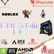 FULL SET BUDGET GAMING PC / CUSTOM PC / INTEL / RYZEN / AMD/ NVIDIA RTX GTX / CPU PUBG GTAV DESKTOP 