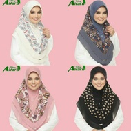 (ALFARO XL) Tudung Sarung Printed Triple Layer XL