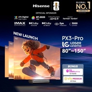 Hisense PX3-Pro 80 - 150 Inch Ultra Short Throw Projector Laser TV | 3000 Lumens | AI Computing