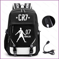 YB3 Cristiano Ronaldo Backpack for Student Large Capacity Lightweight Printing Football Star School 