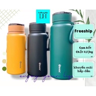 Thermos bottle, thermos water bottle 1000ml - 1500ml anti-rust 304 stainless steel with handle