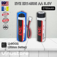 EVE ER14505 3.6V 2700mAh Lithium Battery | AA Size Li-SOCl2 Original Cell