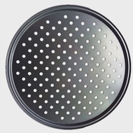 Pizza Baking Tray 12 Inch Carbon Steel Pan Round Non Stick Punching Perforated Pizza Stone Mold Baki