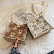 Lunch Box Bag Woven Linen Work/School Storage